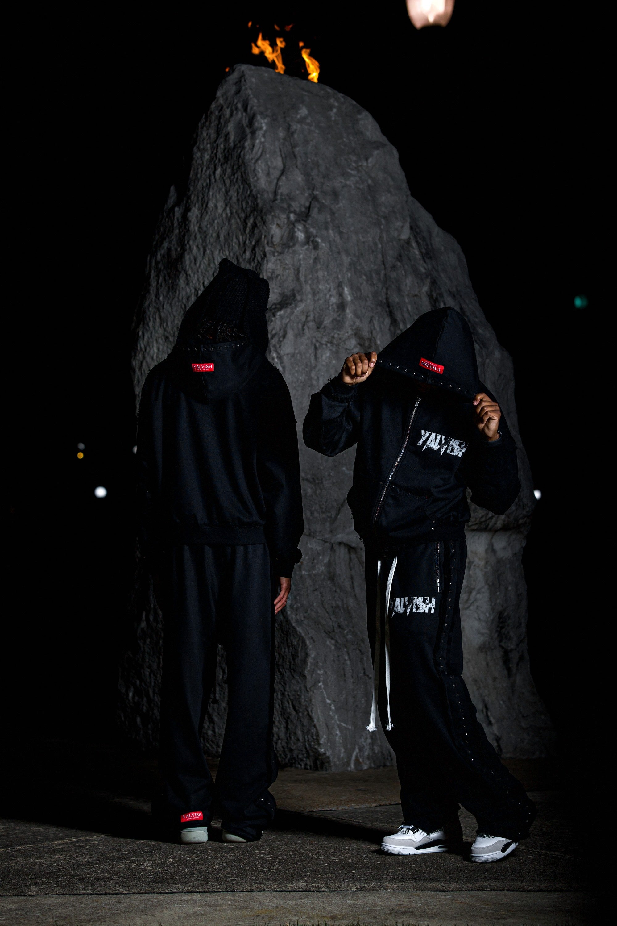 Black Reverse Stitched Pants