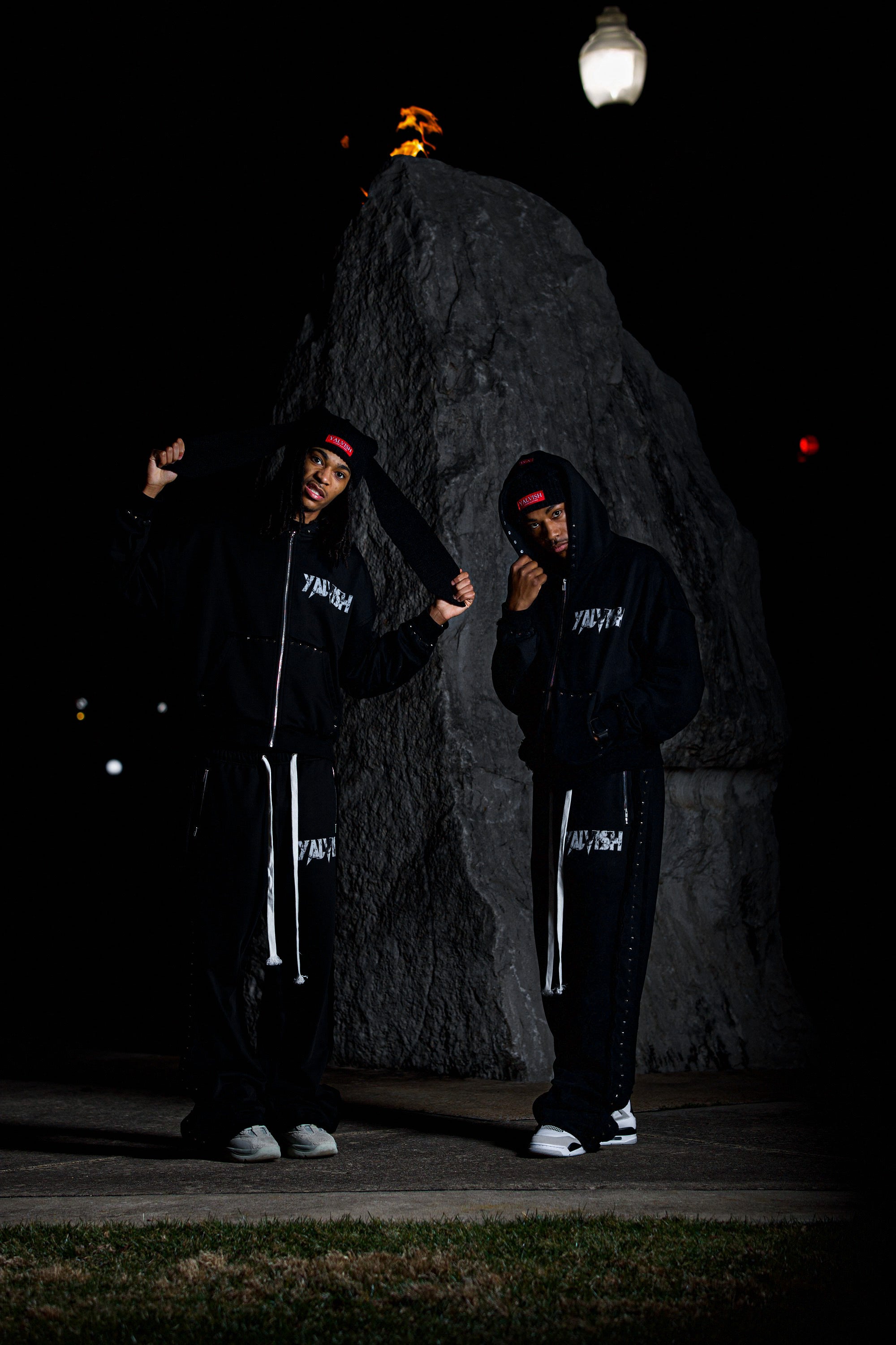 Black Reverse Stitched Pants