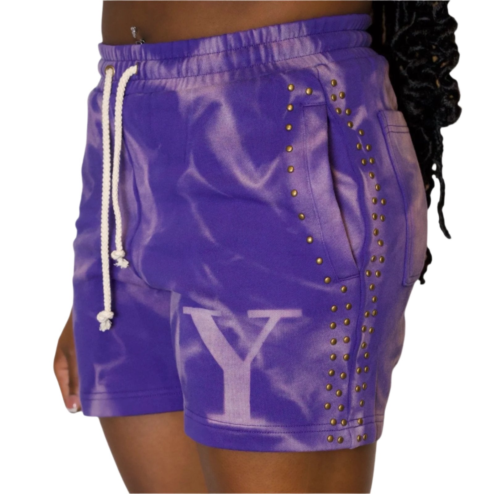 Logo Washed Purple Shorts