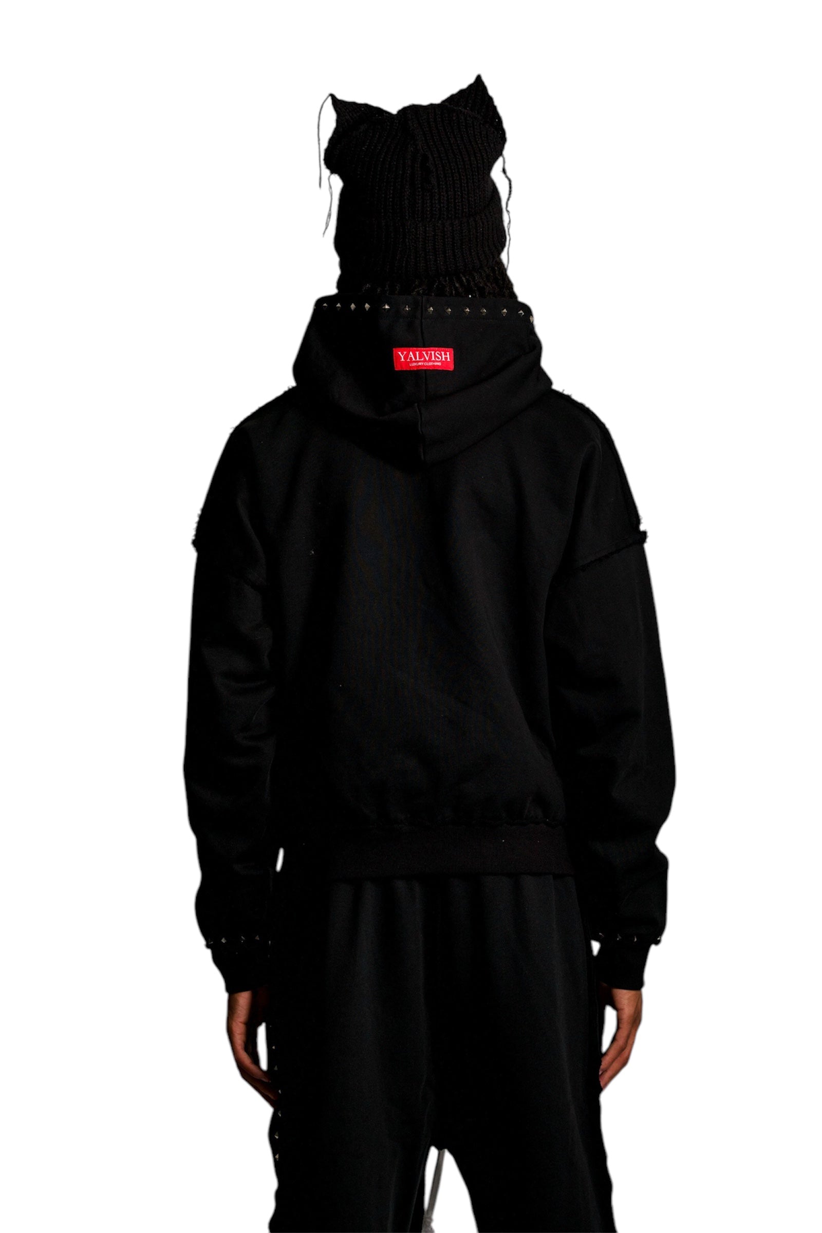 Black Reverse Stitched Zip Up